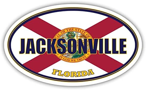 דגל המדינה של ג'קסונוויל סיטי פלורידה | FL FLAG DUVAL COUNTY COUNTYS OVAL COLORS STACKER PACKER